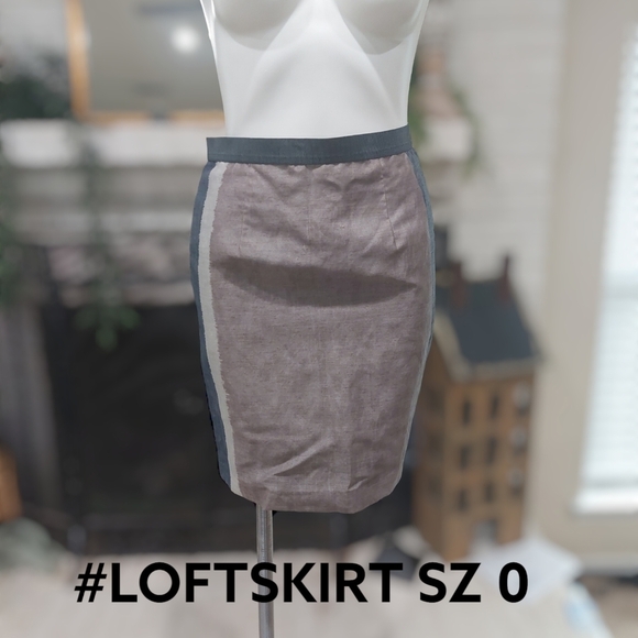 LOFT Dresses & Skirts - LOFT Color Block Lined Pencil SKIRT Ann Taylor Moden Sz 0 Minimalist NWT